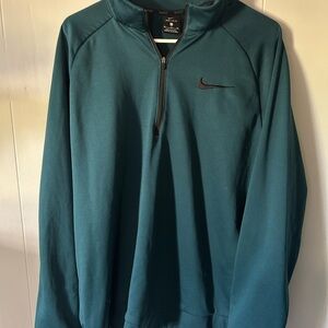 Nike Men's Deep Teal Half-Zip Jacket